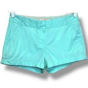 J.Crew Mint Green Cotton Chino Shorts Size 4 Coastal Preppy